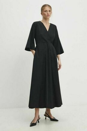 Obleka Answear Lab črna barva - črna. Obleka iz kolekcije Answear Lab. Model izdelan iz enobarvne tkanine. Lahkoten elastičen material zagotavlja popolno svobodo gibanja.