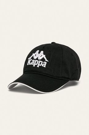 Kappa kapa - črna. Kapa s šiltom vrste baseball iz kolekcije Kappa. Model izdelan iz enobarvnega materiala z vstavki.