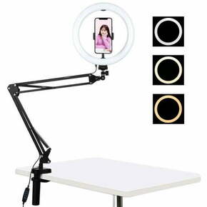 Puluz Selfie Ring krožka LED svetloba 10'' + držalo za mizo