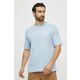 Bombažna kratka majica Marc O'Polo moški - modra. Kratka majica iz kolekcije Marc O'Polo, izdelana iz elastične pletenine. Model iz izjemno udobne bombažne tkanine.