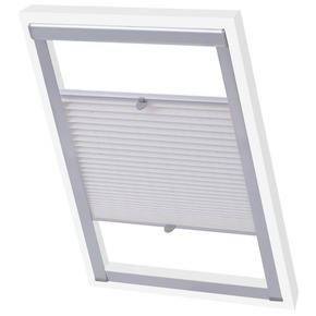 VidaXL Senčilo za zatemnitev okna z naborki belo MK08