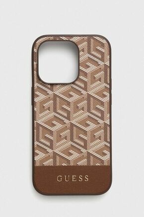 Guess Ohišje Guess GCube Stripes MagSafe - iPhone 14 Pro (rjavo)