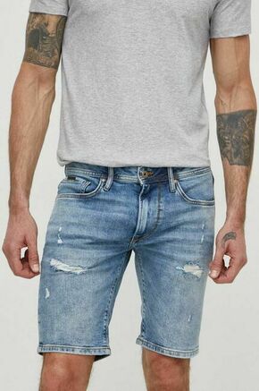 Jeans kratke hlače Pepe Jeans moški - modra. Kratke hlače iz kolekcije Pepe Jeans. Model izdelan iz jeansa. Model iz zračne tkanine z visoko vsebnostjo bombaža.