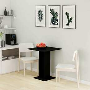 Bistro mizica črna 60x60x75 cm iverna plošča