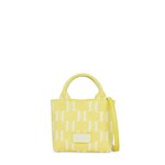 Torbica Karl Lagerfeld rumena barva - rumena. Majhna torbica iz kolekcije Karl Lagerfeld. Model na zapenjanje, izdelan iz tekstilnega materiala.