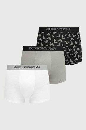 Bombažne boksarice Emporio Armani Underwear 3-pack bela barva - bela. Boksarice iz kolekcije Emporio Armani Underwear. Model izdelan iz elastične pletenine. V kompletu so trije pari. Bombažen