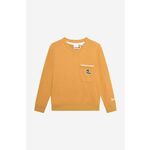 Otroški pulover Timberland Sweatshirt oranžna barva - oranžna. Otroški pulover iz kolekcije Timberland, izdelan iz enobarvne pletenine. Model iz mehke in na otip prijetne tkanine.