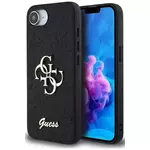 Ovitek Guess Case Fixed Glitter Big 4G for iPhone 16e black (GUHCPSE4HG4SGK)