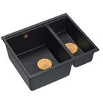 granitni umivalnik Logan 150 Black