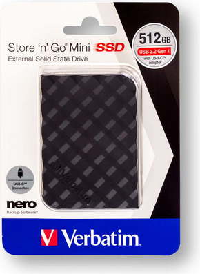Verbatim Store 'n' Go Mini SSD USB 3.2 - 512 GB