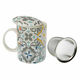 NEW Skodelica s čajnim filtrom Versa Alfama Porcelan Gres (8 x 10 x 8 cm)