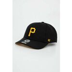 Kapa iz mešanice volne 47brand MLB Pittsburgh Pirates črna barva - črna. Kapa s šiltom vrste baseball iz kolekcije 47brand. Model izdelan iz materiala z nalepko.