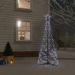 vidaXL Novoletna jelka stožec 200 hladno belih LED lučk 70x180 cm