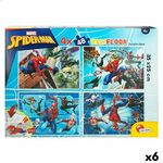 otroške puzzle spider-man dvostransko 4 v 1 48 kosi 35 x 1,5 x 25 cm (6 kosov)