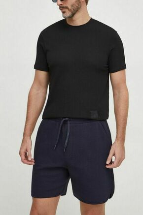 Kratke hlače Armani Exchange moški - modra. Kratke hlače iz kolekcije Armani Exchange. Model izdelan iz enobarvnega materiala. Model iz izjemno udobne tkanine z visoko vsebnostjo bombaža.