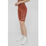 Kratke hlače Karl Kani ženske, rjava barva - rjava. Kratke hlače iz kolekcije Karl Kani. Model izdelan iz tanke, elastične pletenine.