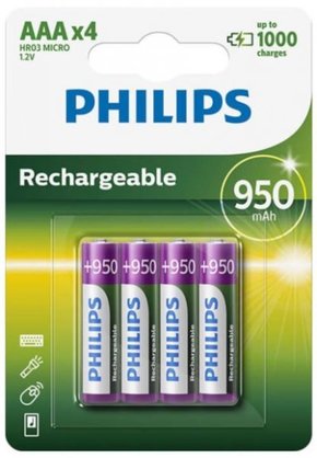 Philips polnilne baterije Ni-mH Blister AAA