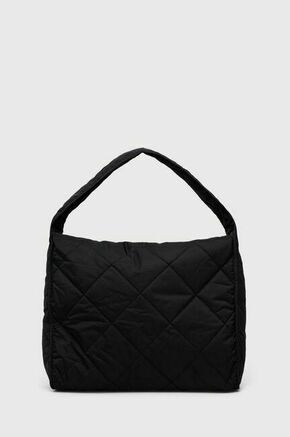 Torbica Answear Lab črna barva - črna. Velika nakupovalna torbica iz kolekcije Answear Lab. Model na zapenjanje
