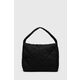 Torbica Answear Lab črna barva - črna. Velika nakupovalna torbica iz kolekcije Answear Lab. Model na zapenjanje, izdelan iz tekstilnega materiala.
