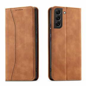 Slomart magnet fancy case case za samsung galaxy s22 + (s22 plus) torbica wallet card holder brown