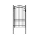 VIDAXL Vrata za ograjo zaobljena jeklo 100x175 cm črna