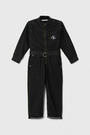 Otroški kombinezon Calvin Klein Jeans črna barva - črna. Otroške kombinezon iz kolekcije Calvin Klein Jeans