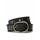 Ženski pas Pieces Pcnina Leather Jeans Belt Fc 17127691 Black/Croco Embo