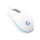 Logitech G102 Lightsync White gaming miška, optični, žičen, 8000 dpi, 200 IPS, 85g, 25G, 1ms, 1000Hz, beli