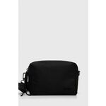 Torbica Calvin Klein črna barva - črna. Majhna torbica iz kolekcije Calvin Klein. Model na zapenjanje, izdelan iz tekstilnega materiala.