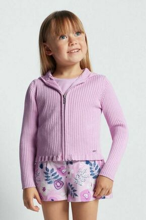 Otroški pulover Mayoral vijolična barva - vijolična. Otroški pulover iz kolekcije Mayoral. Model z zapenjanjem na zadrgo