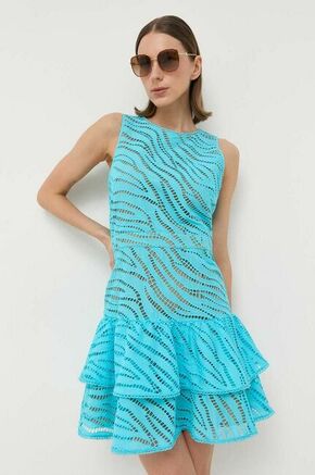 Obleka MICHAEL Michael Kors - pisana. Obleka iz kolekcije MICHAEL Michael Kors. Model izdelan iz vzorčaste tkanine. Model iz mehke in na otip prijetne tkanine.