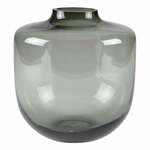 Siva steklena vaza (višina 21 cm) Daun – Villa Collection