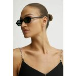 Sončna očala Saint Laurent ženska, črna barva, SL 751 JEANNE - črna. Sončna očala iz kolekcije Saint Laurent. Model z enobarvnimi stekli in okvirji iz plastike. Ima filter UV 400.