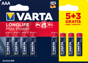 Varta baterije Longlife Max Power 5+3 AAA 4703101428