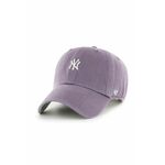 Kapa 47brand Mlb New York Yankees vijolična barva - vijolična. Kapa s šiltom vrste baseball iz kolekcije 47brand. Model izdelan iz tkanine z nalepko.