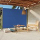 Vidaxl Zložljiva stranska tenda za teraso 220x300 cm modra