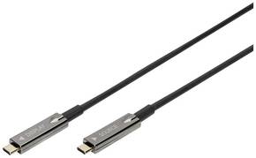 Digitus kabel USB 3.1 C-C 4K 60Hz AOC 15m hibridni črn AK-330160-150-S