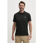 Polo Lacoste moški, črna barva, DH5522 - črna. Polo iz kolekcije Lacoste, izdelan iz tanke, elastične pletenine. Model iz izjemno udobne tkanine z visoko vsebnostjo bombaža.