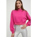 Bombažen pulover Answear Lab ženska, roza barva - roza. Pulover iz kolekcije Answear Lab, izdelan iz tanke, rahlo elastične pletenine. Model iz izjemno udobne bombažne tkanine.