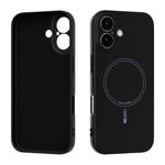 Gumiran magnetni ovitek (TPU Magnetic Pastel) za Apple iPhone 17, črn