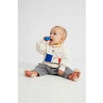 Bombažen pulover za dojenčka Bobo Choses bela barva - bela. Pulover za dojenčka iz kolekcije Bobo Choses. Model izdelan iz mehke pletenine s potiskom. Bombažen, udoben material.