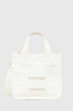 Torbica Samsoe Samsoe bela barva - bela. Majhna torbica iz kolekcije Samsoe Samsoe. Model na zapenjanje
