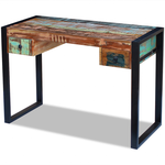 vidaXL Pisalna miza iz masivnega predelanega lesa