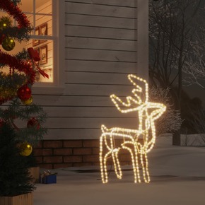 VidaXL Zložljiva figura severni jelen s 192 toplo belimi LED lučkami
