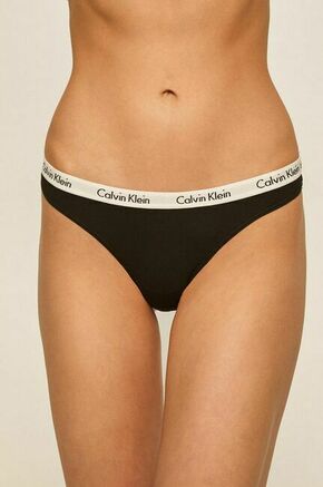 Calvin Klein Underwear Tangice - črna. Tangice iz zbirke Calvin Klein Underwear. Model iz bombažna tkanina.