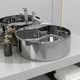 vidaXL Umivalnik z odprtino za odtekanje 46,5x15,5 cm keramičen srebrn