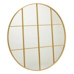 slomart stensko ogledalo krožen zlat kovina (100 x 2,5 x 100 cm)