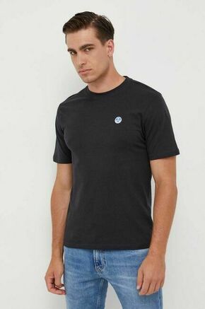 Bombažna kratka majica North Sails črna barva - črna. Kratka majica iz kolekcije North Sails