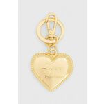 Obesek za ključe Love Moschino - zlata. Obesek za ključe iz kolekcije Love Moschino. Model z okrasnim obeskom izdelan iz kovine.