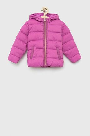 Otroška jakna United Colors of Benetton vijolična barva - roza. Jakna iz kolekcije United Colors of Benetton. Podložen model
